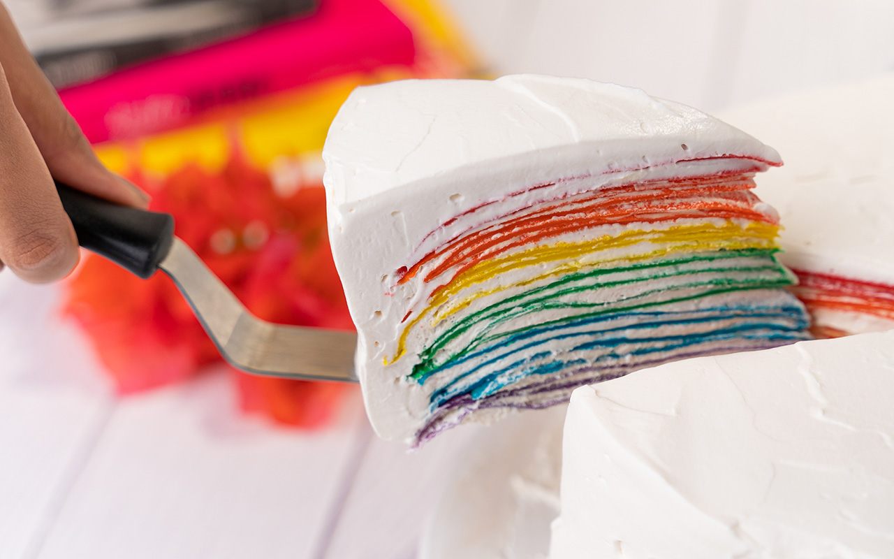 Rainbow Crêpe Cake