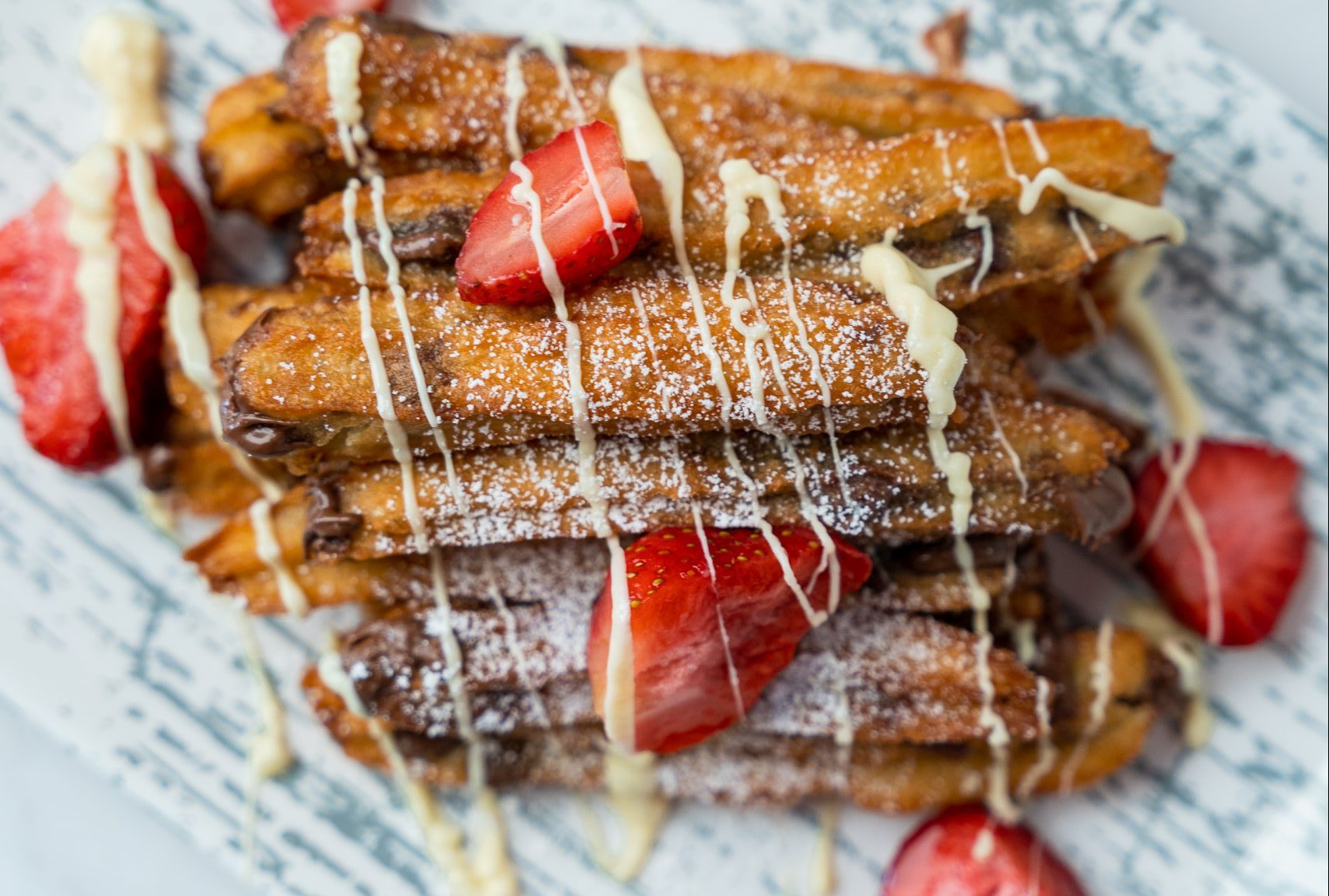 Churros filled with Nutella